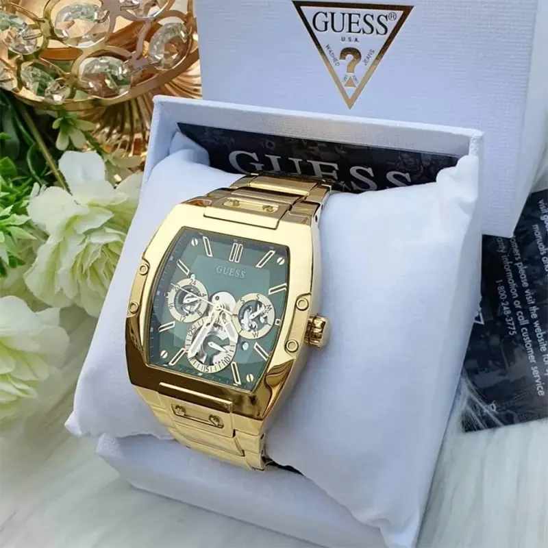 Guess Phoenix Multi-function Green Dial Fashion Men’s Watch- GW0456G3